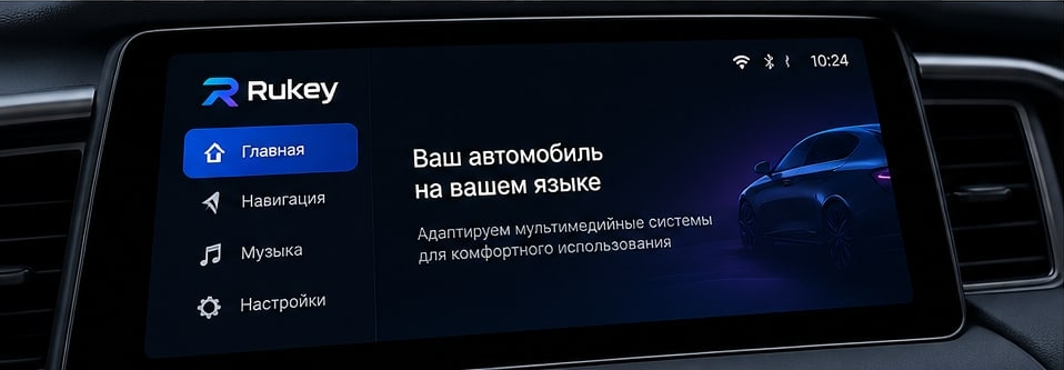 Русифицированная мультимедийная система Rukey в автомобиле